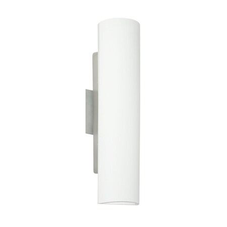 Besa Lighting Darci 16 Wall Sconce, Opal Matte, Satin Nickel Finish, 2x60W A15 Incandescent 272507-SN